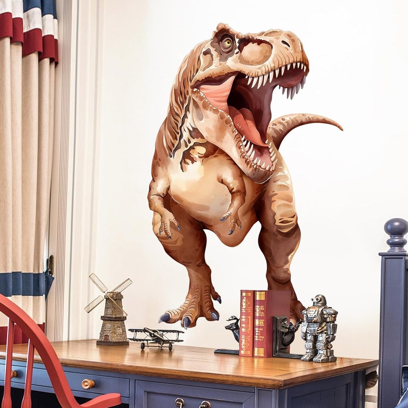 Decvictor Large Dinosaur Wall Decals, Tyrannosaurus Dino Wall Stickers Vinyl Peel and Stick Wall Decal Self Adhesive Wall Art Sticker for Baby Nursery Kids Room Home Decor (30.7 * 48.8in) - Image 5